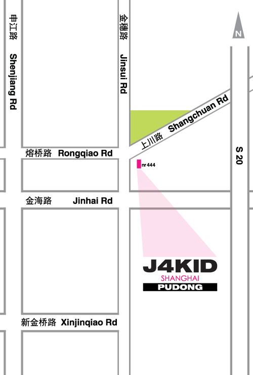 J4KID Puxi shop, road map